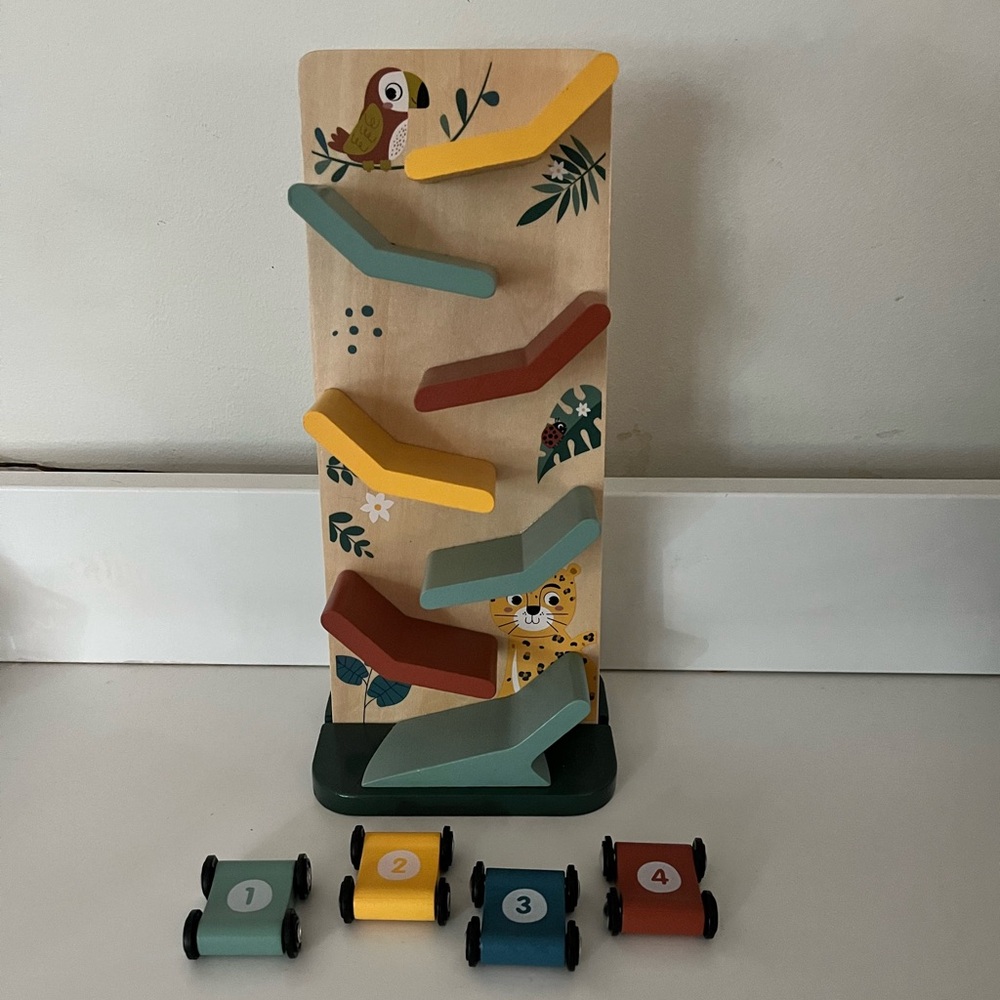 Wooden Racecar Track Toddler Toy